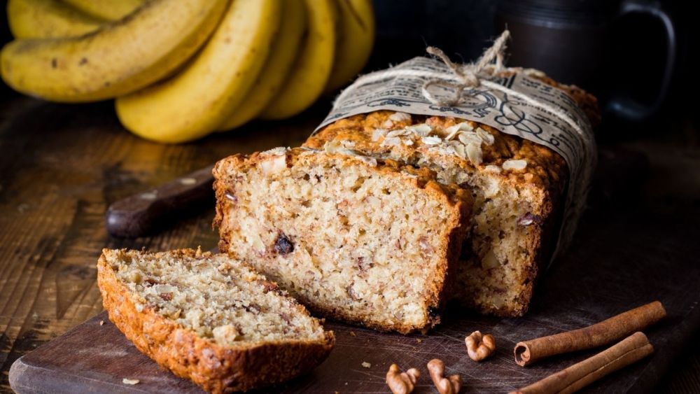 Banana bread is moist, sweet, and great for hiking