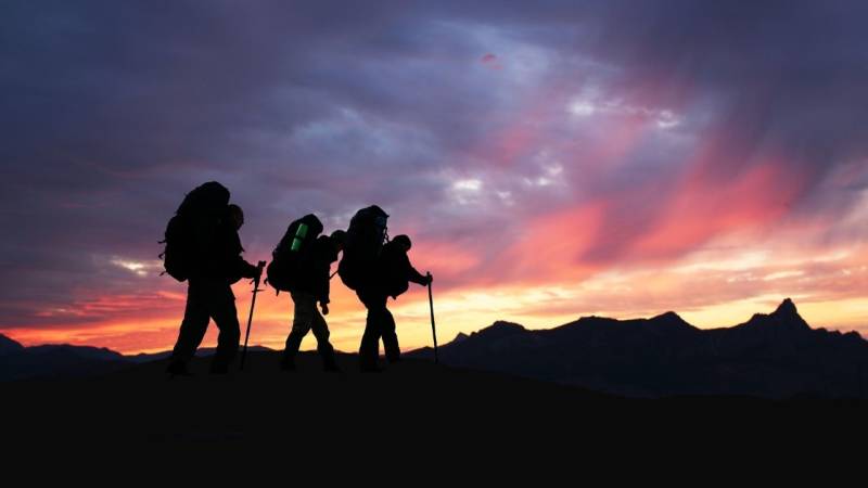 wandern sonnenuntergang