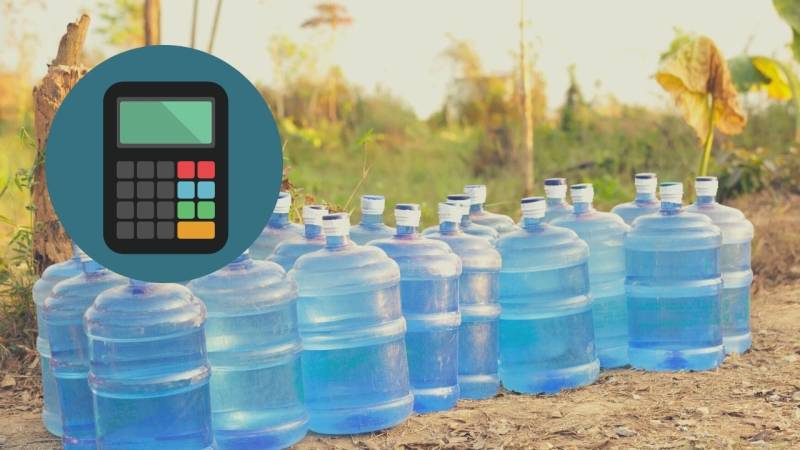 Calculate emergency water supply per person