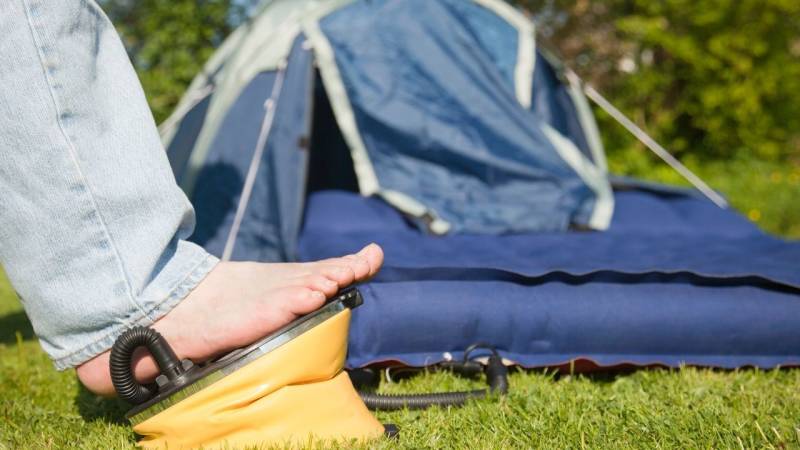 You can sleep comfortably while camping with an air mattress