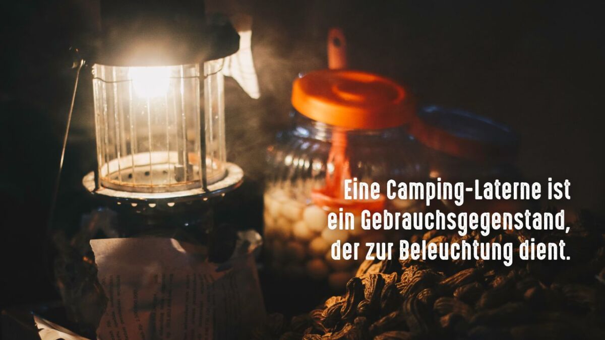 What can a camping lantern be used for?