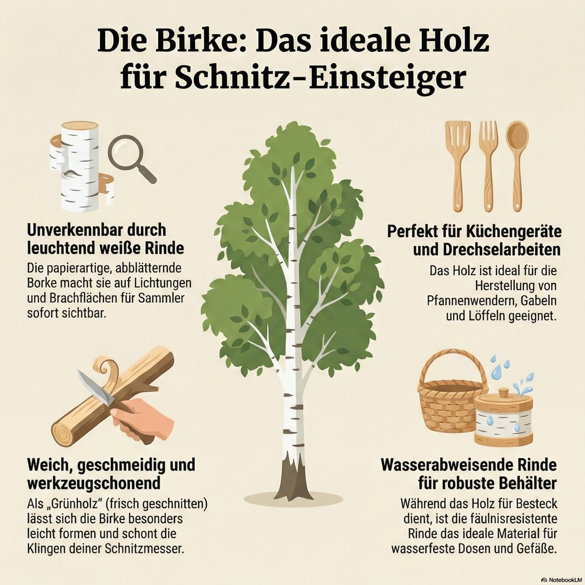 Infografik: 9 Holzarten im Steckbrief