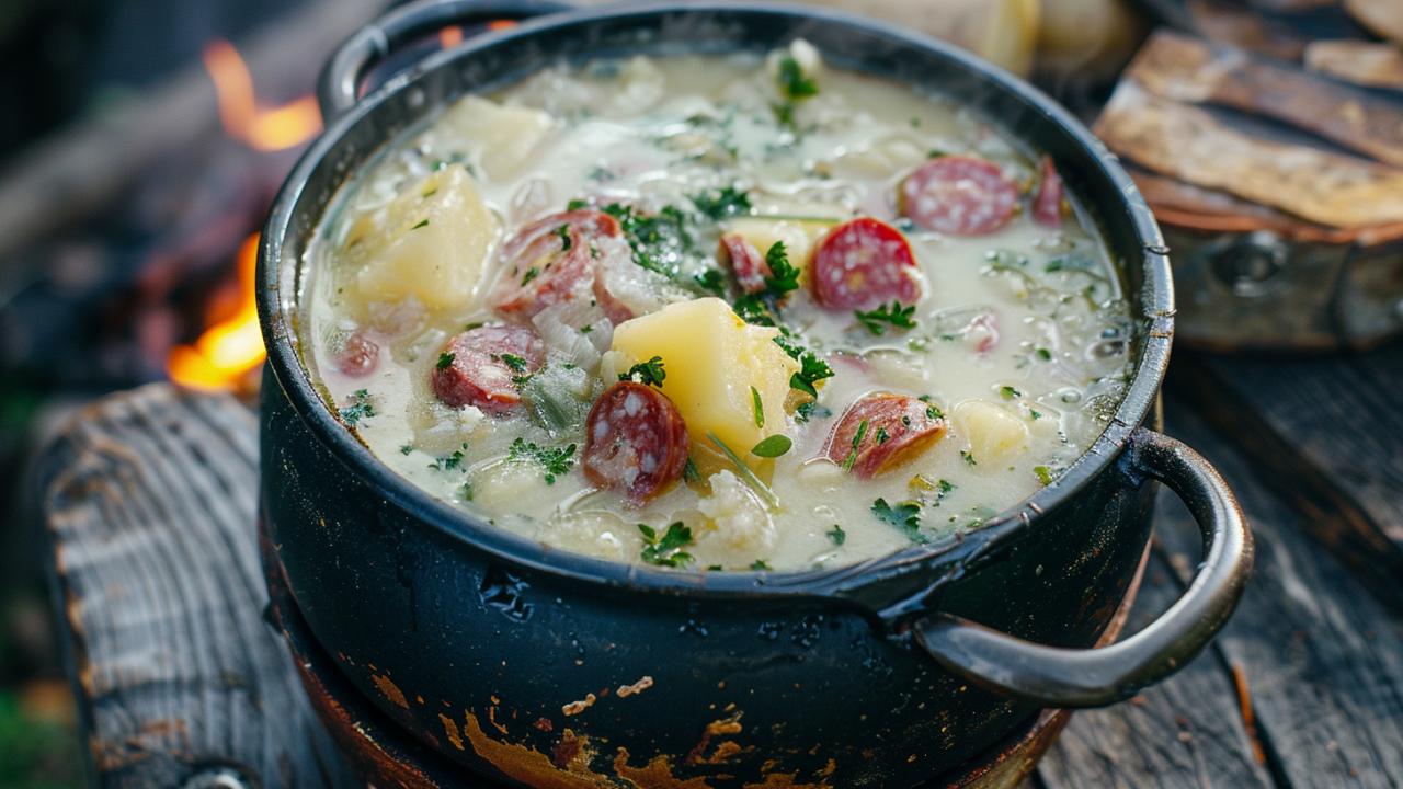 Potato soup with sausage