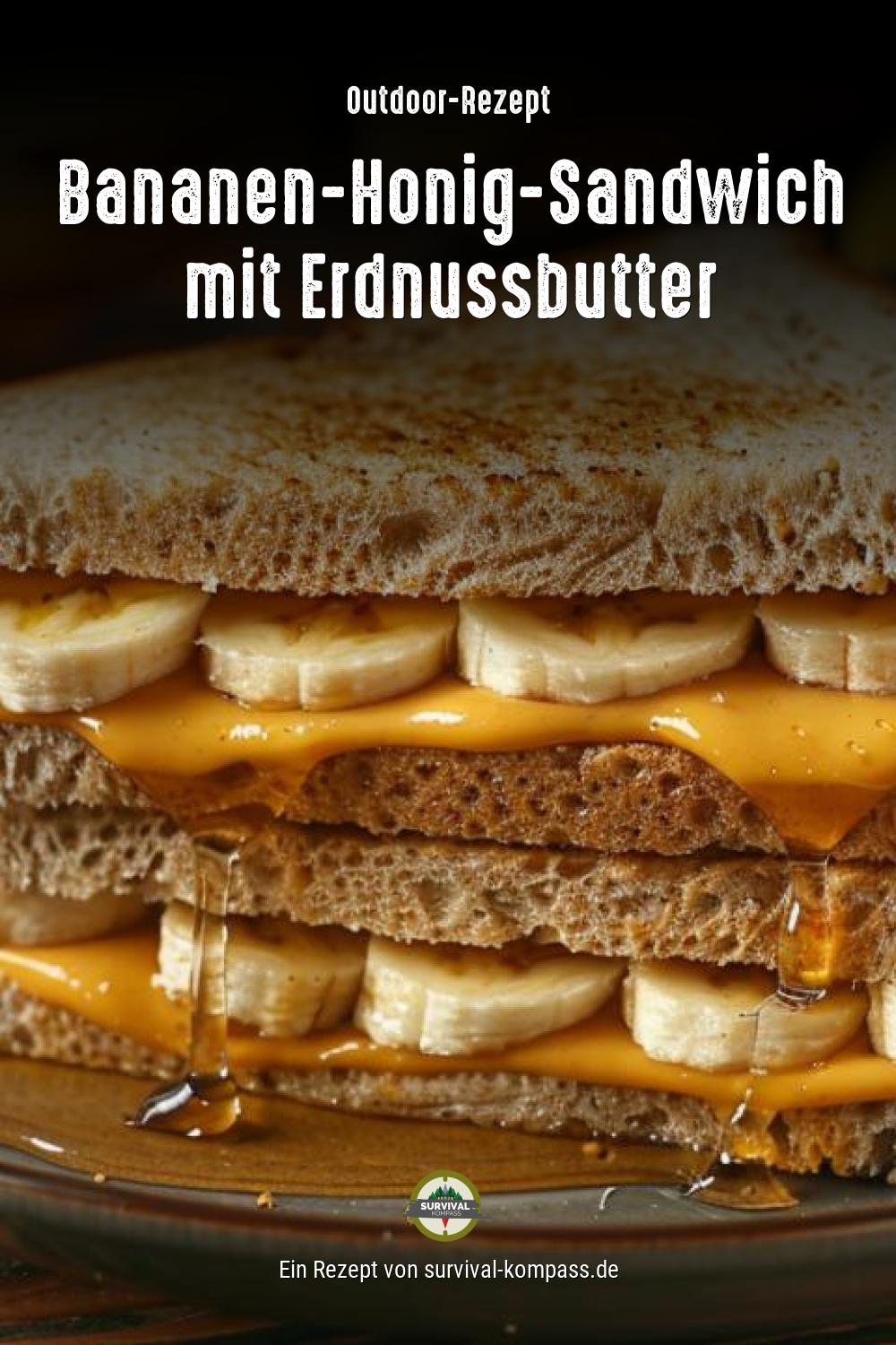 Bananen-Honig-Sandwich mit Erdnussbutter