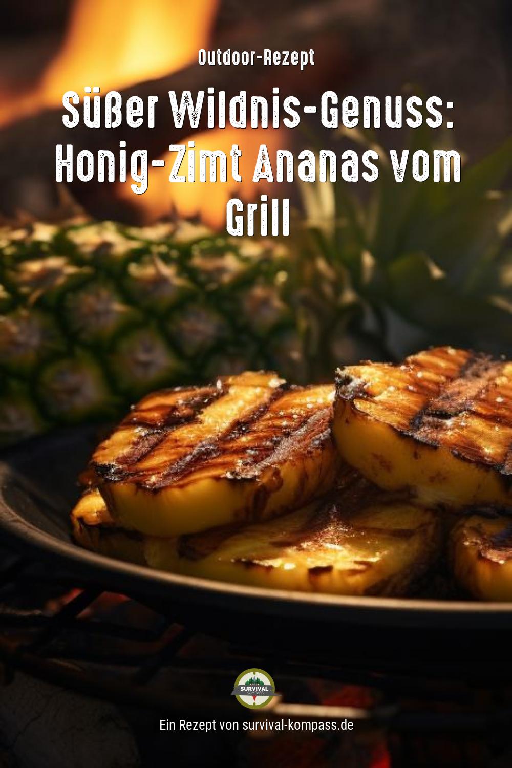 Süßer Wildnis-Genuss: Honig-Zimt Ananas vom Grill