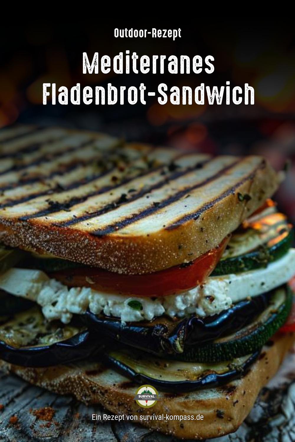 Mediterranes Fladenbrot-Sandwich