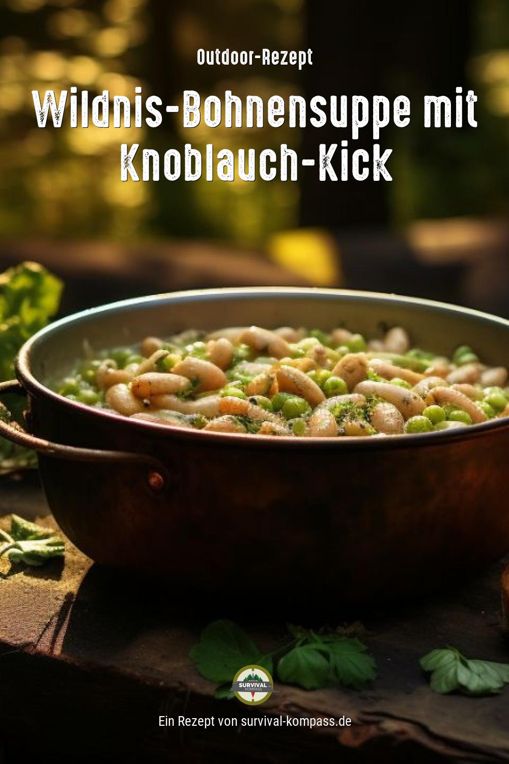 Wildnis-Bohnensuppe mit Knoblauch-Kick