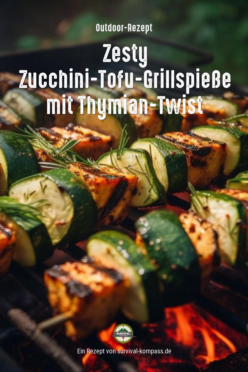 Zesty Zucchini-Tofu-Grillspieße mit Thymian-Twist