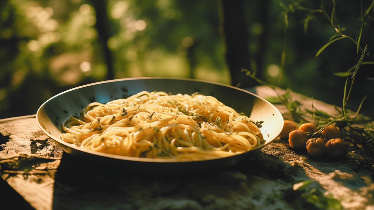 Spaghetti mit Knoblauch und Olivenöl