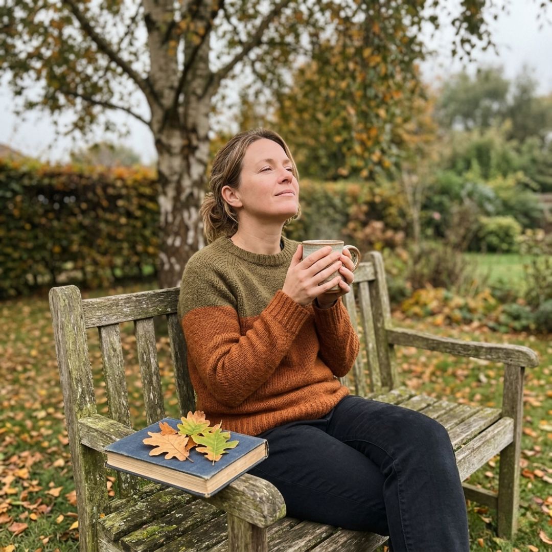 Person in stiller Natur