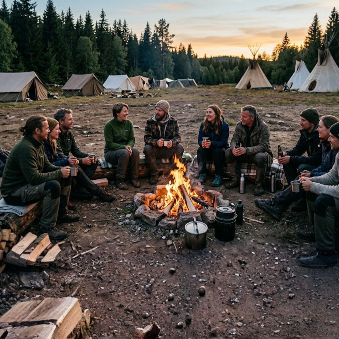 Wildnis-Mentor im Wald